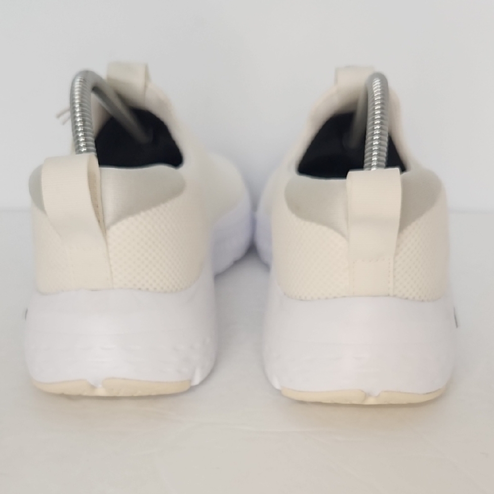 Adidas Cream Slip-On Sneakers with Silver Stripes - Picture 4 of 10